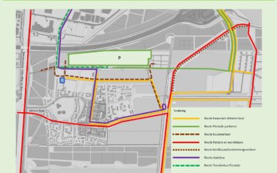 Tijdelijk parkeerterrein voor de Floriade