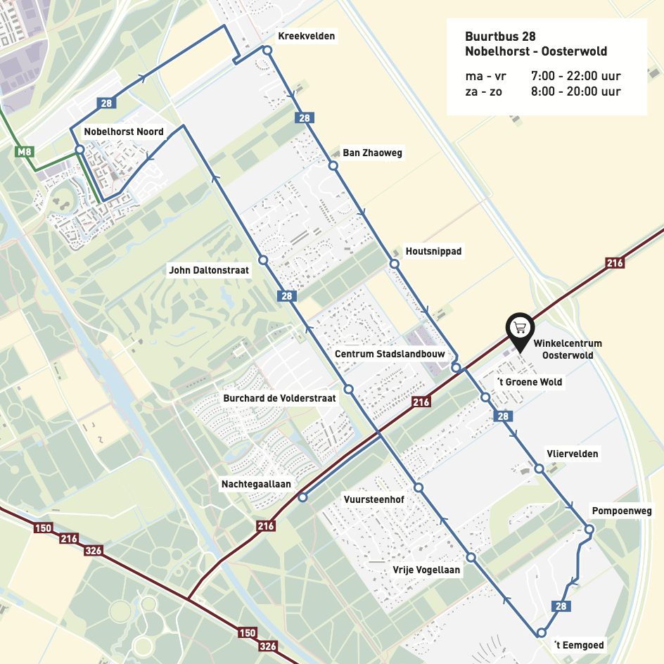 Routekaart-buurtbus-nobelhorst
